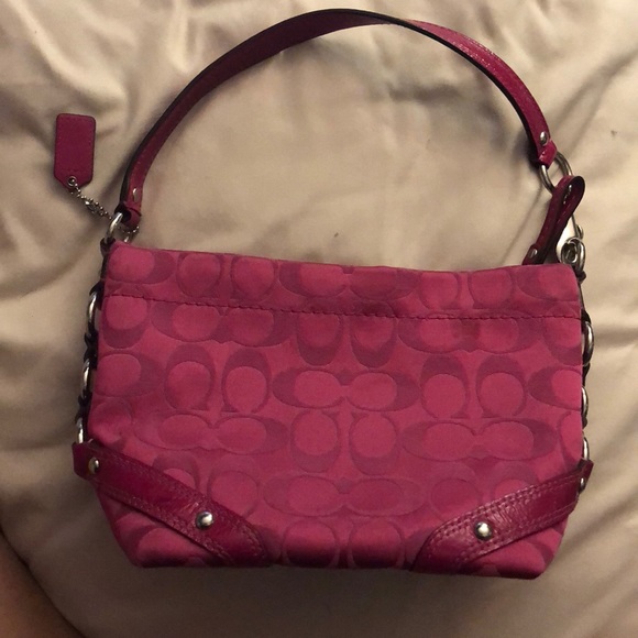 Coach Handbags - NWOT fuschia mini coach purse